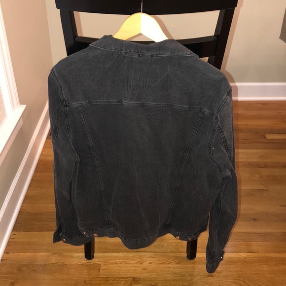 Faded black denim jacket - Picture 5 of 5